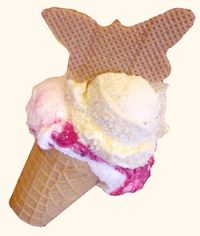 Cono gelato con farfalla