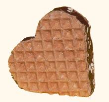 I wafer per tutti gli innamorati: wafer ripieni a forma di cuore con ripieno di cioccolato e nocciole